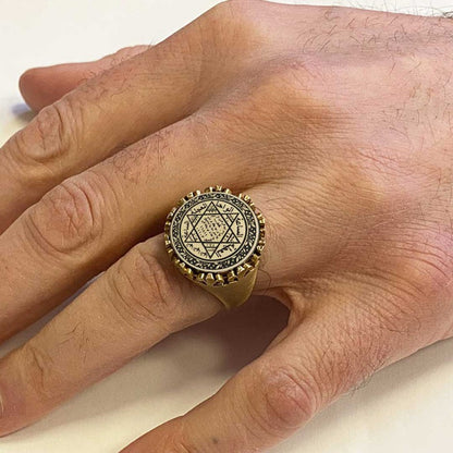Seal Of Solomon Silver Ring