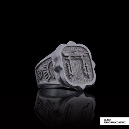 Shintoism Silver Ring, Shirine Ring, Shimenawa Ring, Skaki Ring, Tomoe Ring, Shintoism Jewelry, Religious Gifting
