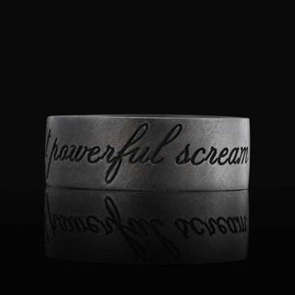 Silence Motto Band Ring