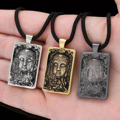 Silver Buddha Pendant