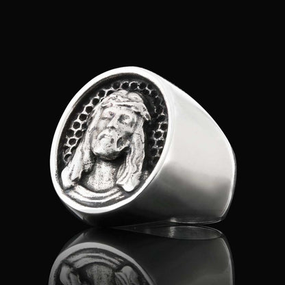 Silver Jesus Ring