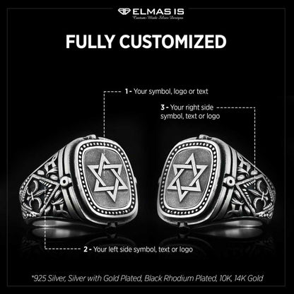 Silver Magen David Jewish Ring