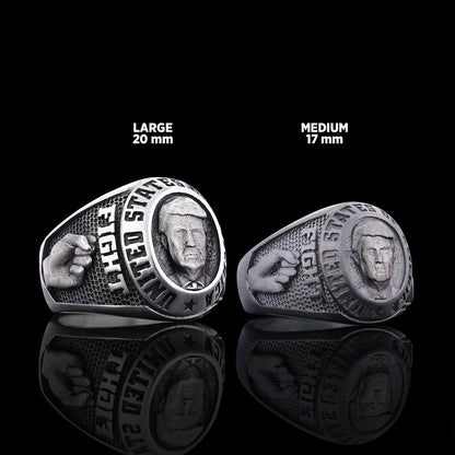 US President Trump Ring, Supporters Wide Ring, Donald J. Trump Ring, Patriotic Jewelry, Trump Face Ring, Supporter Jewelry