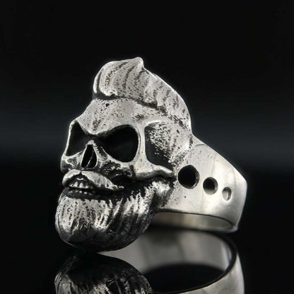 Skull with Beard Ring