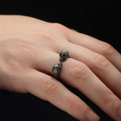 Skull Women 925 Silver Wedding Ring
