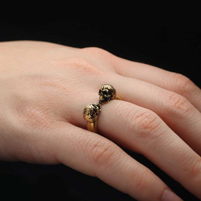 Skull Women 925 Silver Wedding Ring