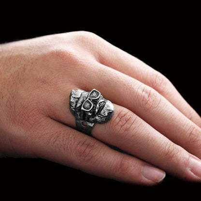 Skull with Glasses Ring