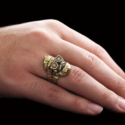 Skull with Glasses Ring