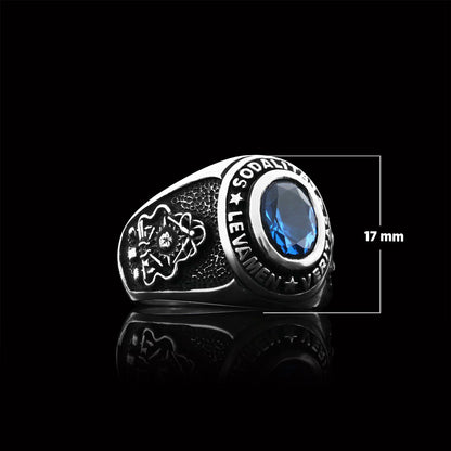 Sodalitas Levamen Veritas Masonic Ring, nights Templar Ring, Master Masonic Ring