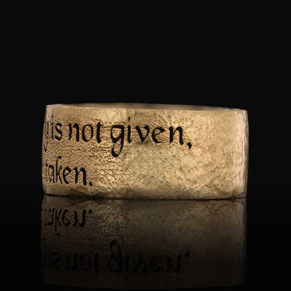 Sovereignty Motto Band Ring