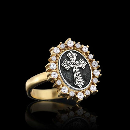 Special Design 925 Sterling Silver Christian Cross Women Ring