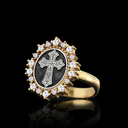 Special Design 925 Sterling Silver Christian Cross Women Ring