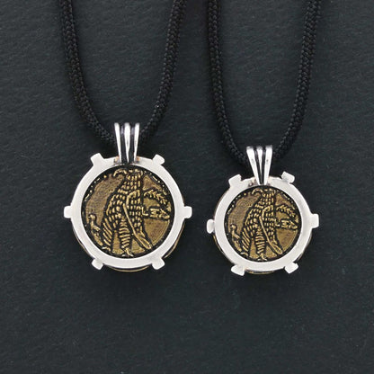 Special Design 925 Sterling Silver Egyptian Coin Women Pendant
