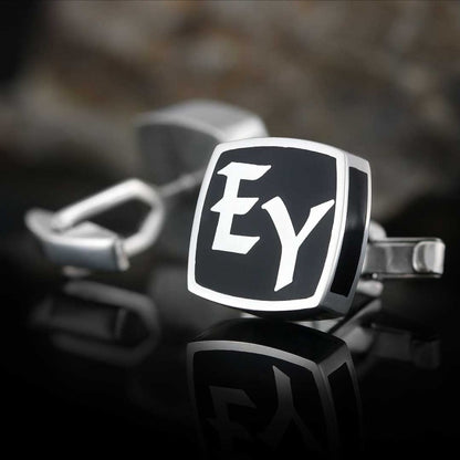 Special Design 925 Sterling Silver Letter Cufflinks