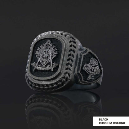 Special Design 925 Sterling Silver Past Master Masonic Ring