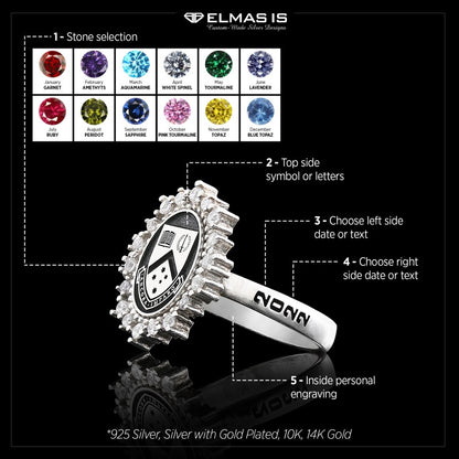 Special Design Handmade Stone Oval 925 Sterling Silver Islamic Allah Women Ring
