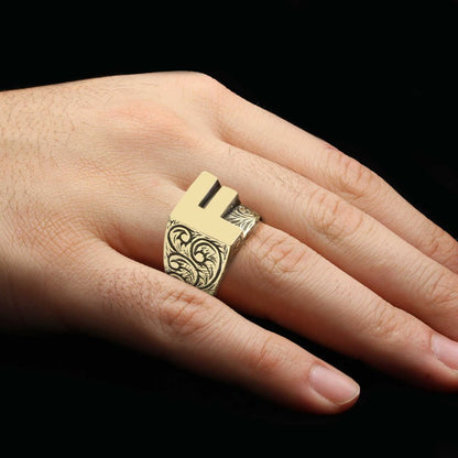 Special Design Silver Celtic Letter F Ring