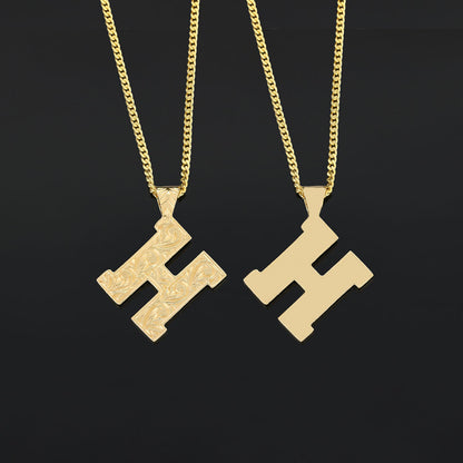 Special Design Silver Letter Monogram H Necklace