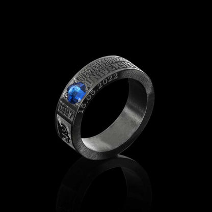 Special Design Steerling Silver Western Governors Universty Class Band Ring