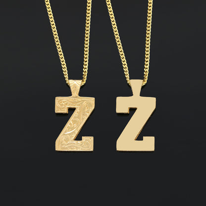 Special Design Sterling Silver Handmade Monogram Z Letter Necklace