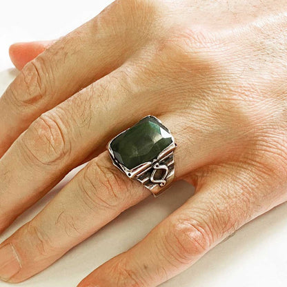 Spinel Stone Silver Ring