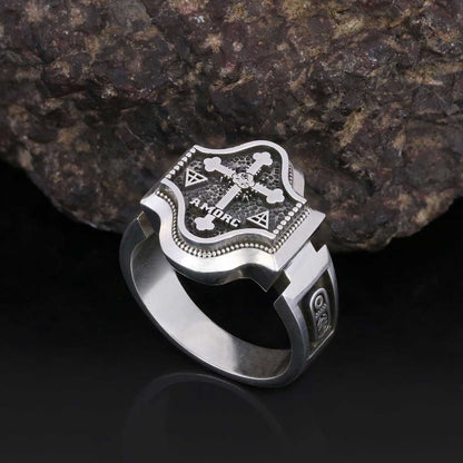 Spiritual Symbol of Ancient Ring, Rosicrucian Ring Amorc Ring, Custom Rousea Crucis Order Ring