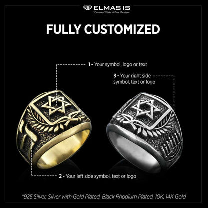 Star of David with Chai Ring