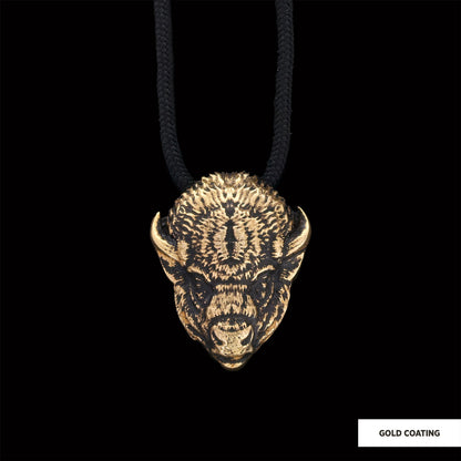Sterling Silver Bison Pendant