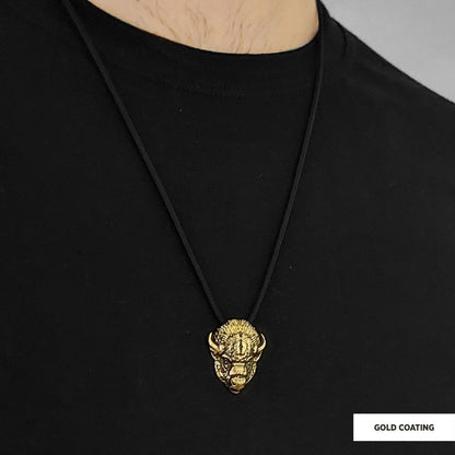 Sterling Silver Bison Pendant