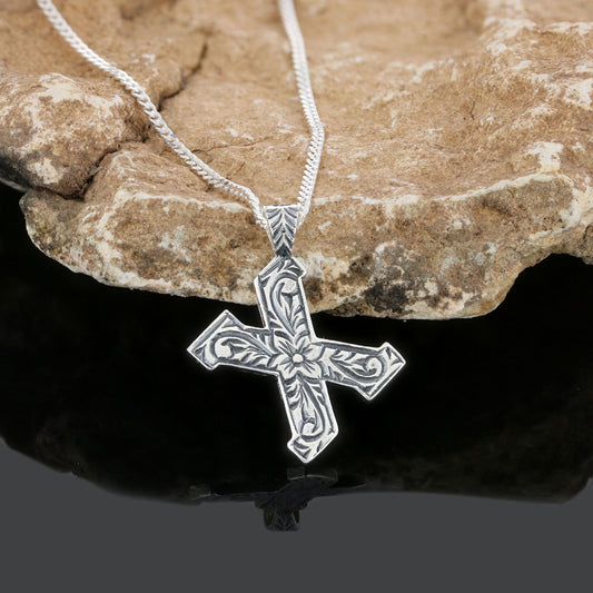 Sterling Silver Handmade Monogram X Letter Necklace