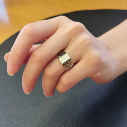 Sterling Silver Monogram I Bold Alphabet Women Ring