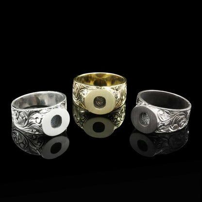 Sterling Silver Monogram O Bold Alphabet Women Ring