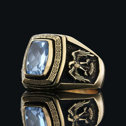 Sterling Silver Ottoman Eagle Signet Ring