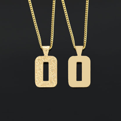 Sterling Silver Special Design Monogram Letter O Necklace