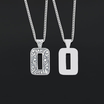 Sterling Silver Special Design Monogram Letter O Necklace