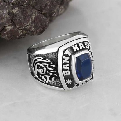 Sterling Silver Stone With Islamic Ring