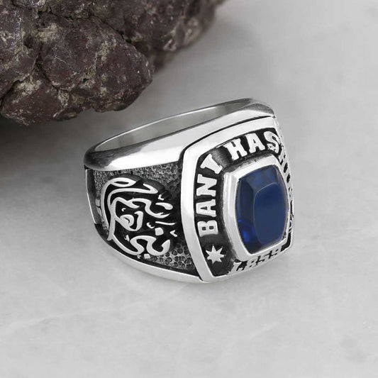 Sterling Silver Stone With Islamic Ring