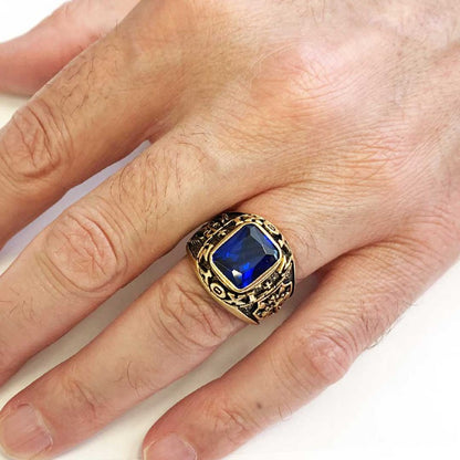 Stone Christian Jesus Ring