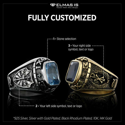 Stone Christian Jesus Ring