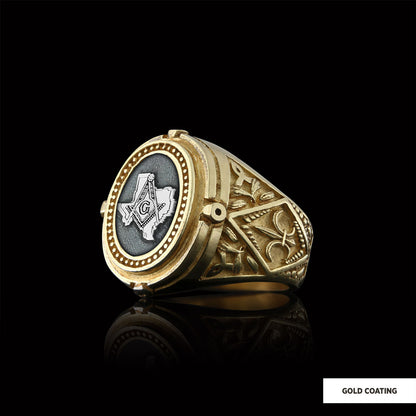 Texas Masonic Ring, Freemasonic Ring, Master Mason Ring, Elegant Masonic Ring