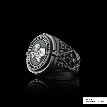 Texas Masonic Ring, Freemasonic Ring, Master Mason Ring, Elegant Masonic Ring
