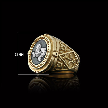 Texas Masonic Ring, Freemasonic Ring, Master Mason Ring, Elegant Masonic Ring
