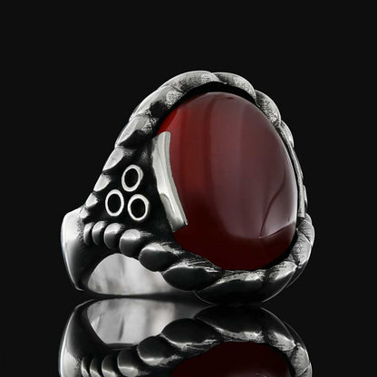 Tiger Eye Stone Ring Silver Men 925 Sterling