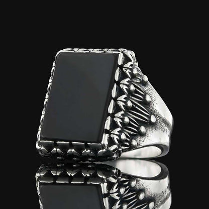 Tiger Eye Stone Silver Men Ring