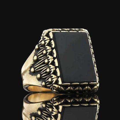 Tiger Eye Stone Silver Men Ring