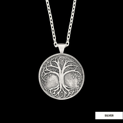 Tree of Life Pendant, Life Tree Men Necklace, Handmade Silver Tree of Life Necklace