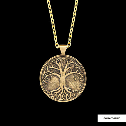 Tree of Life Pendant, Life Tree Men Necklace, Handmade Silver Tree of Life Necklace