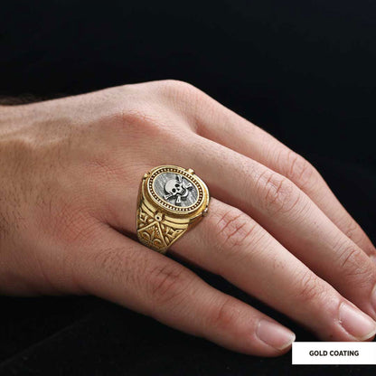 Trowel Custom Masonic Ring, Celtic Lodge Masonic Ring, Signet Mason Ring, Mason Jewelry