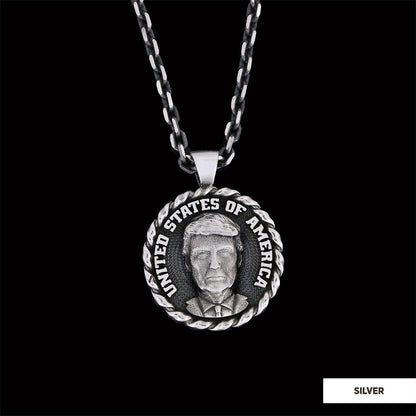 Donald J. Trump Necklace, Make America Great Again Necklace, Patriotic Jewelry, Trump Face Pendant, Supporter Locket Jewelrys