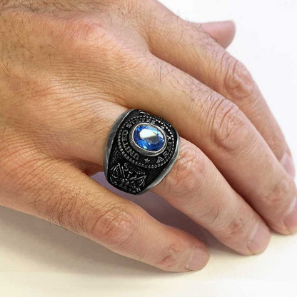 US Army Blue Stone Ring